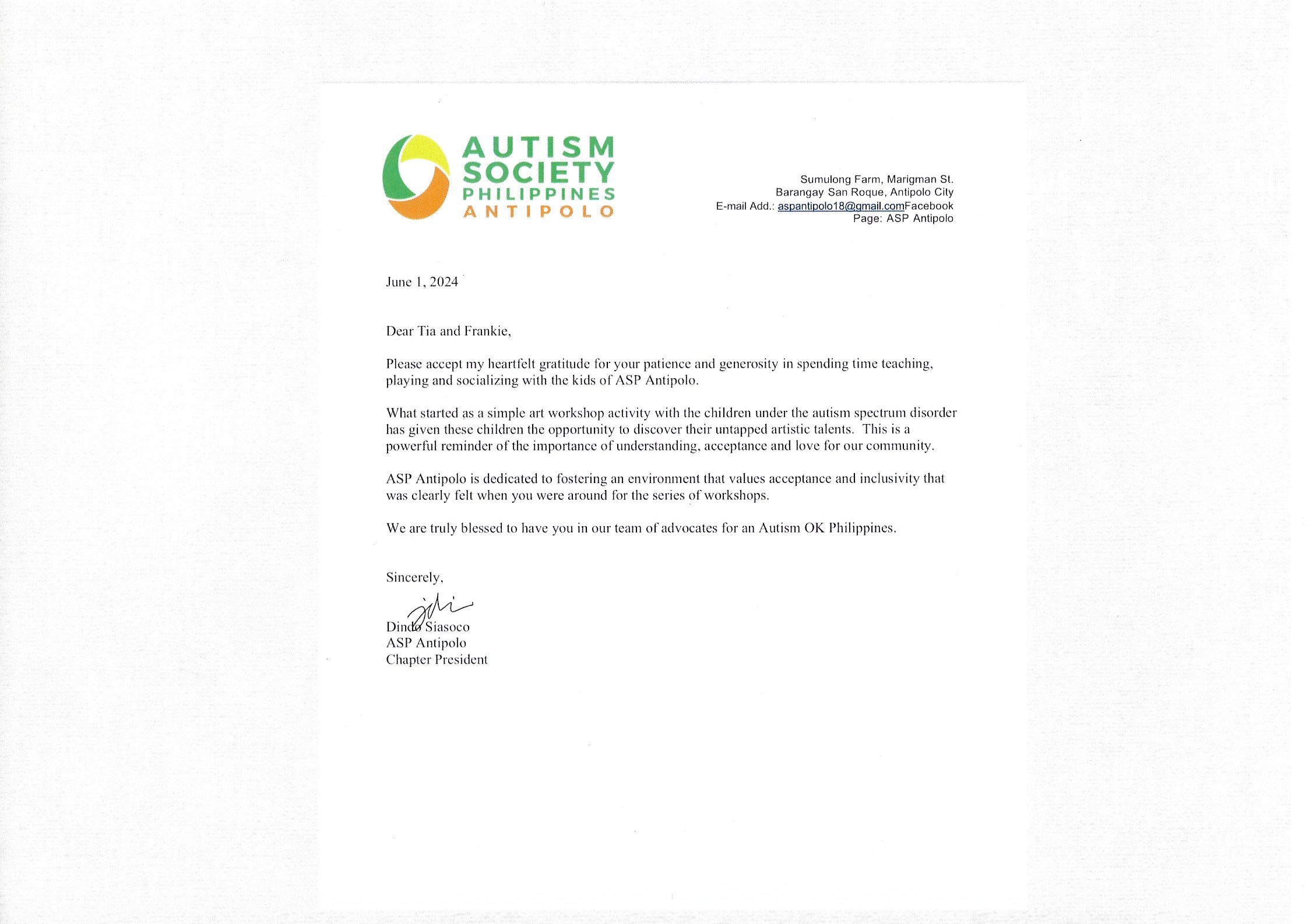 ASP Antipolo Chapter President